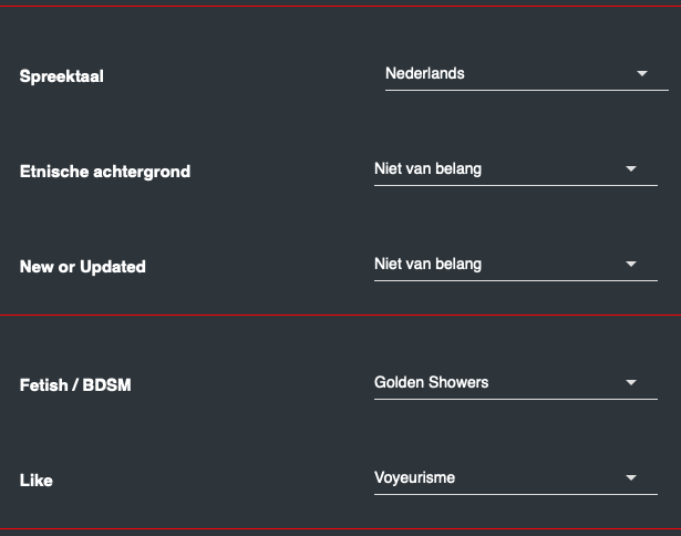 Uitgebreid zoeken op SDC